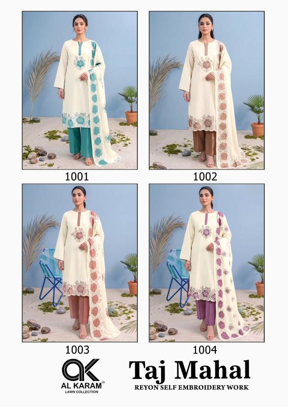 Alkaram taj mahal wholesale cotton dress materials in surat with price